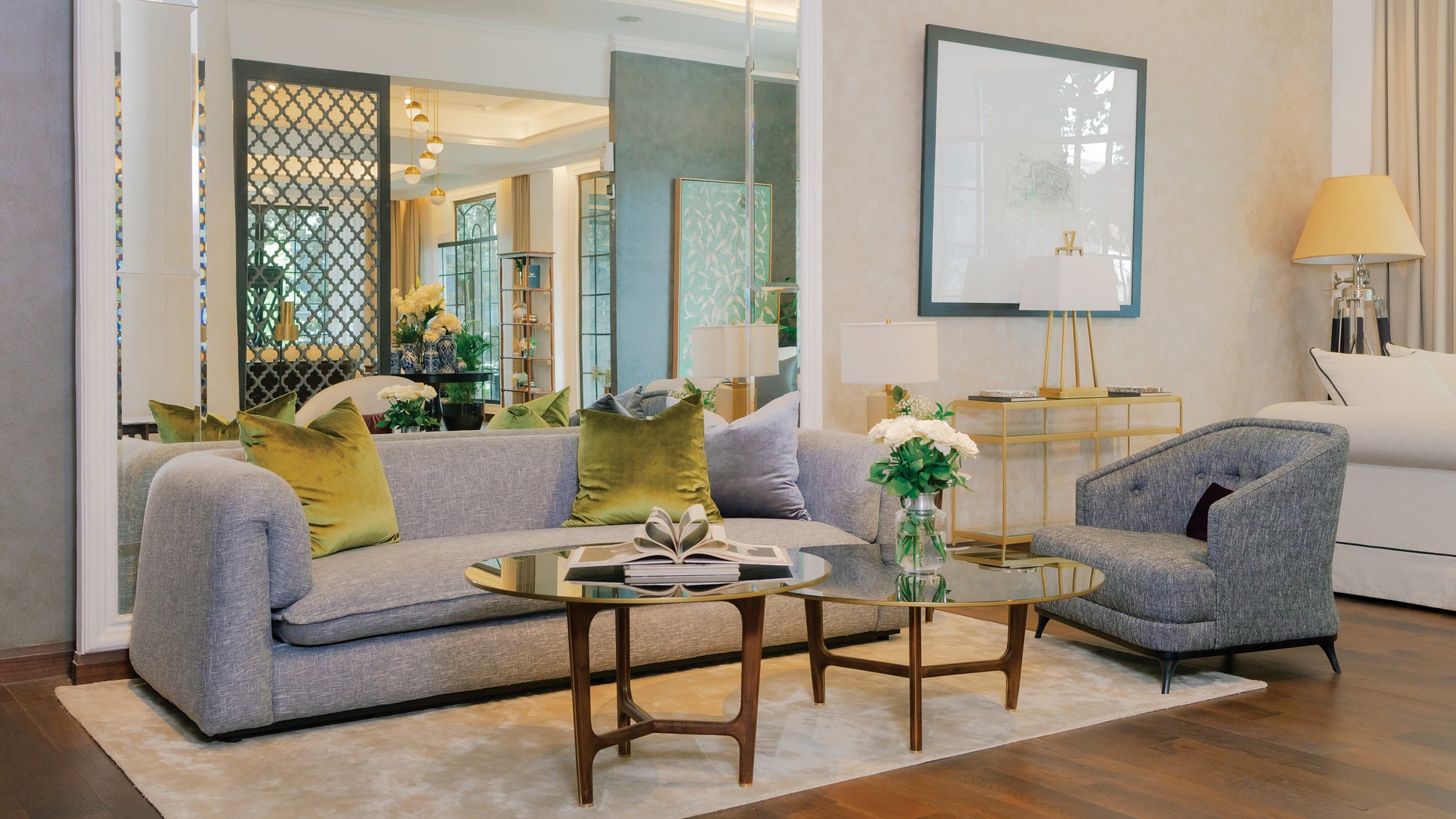 Berwyn Sofa, Quincy Coffee Tables and Chicago Accent